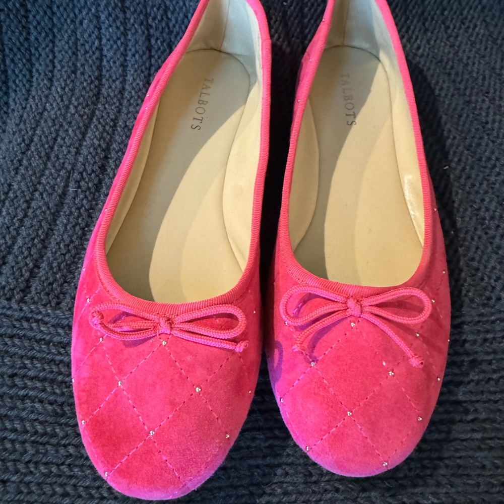 Talbots Pink Quilted Ballet Flats